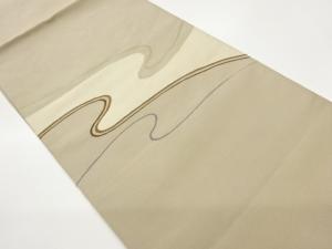 本綴れ変わり曲線模様織出し名古屋帯